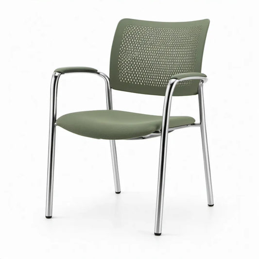 Vergaderstoel met armleuningen Groen/Zilver/Zwart 57 x 60 x 84 cm