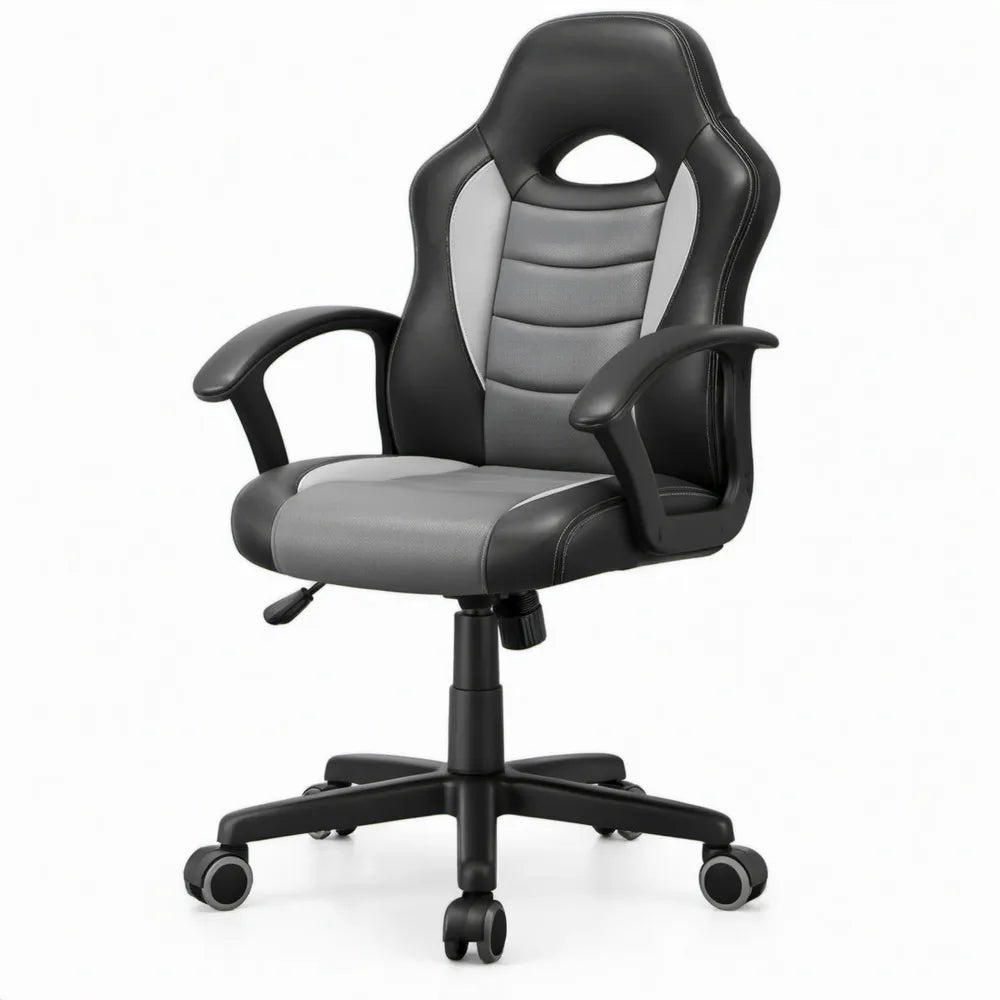Gamingstoel met verstelbare hoogte, zwart/grijs, 62 x 62 x 110-120 cm