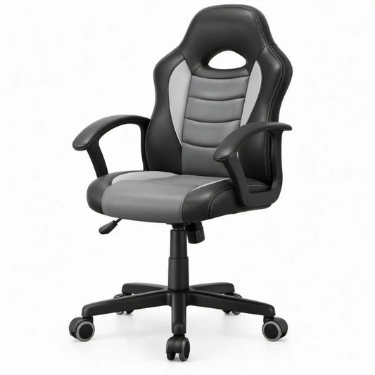Gamingstoel met verstelbare hoogte, zwart/grijs, 62 x 62 x 110-120 cm
